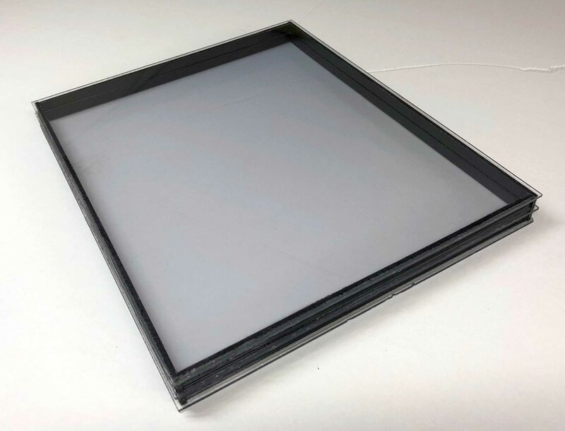 Dreifachscheibe UV-bestndiges Polycarbonat (PC) 3,0 mm schwarz Systemverglasung ISO Torverglasung